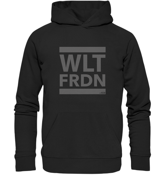 WLTFRDN - black and cotton pink - byBECK - Organic Hoodie